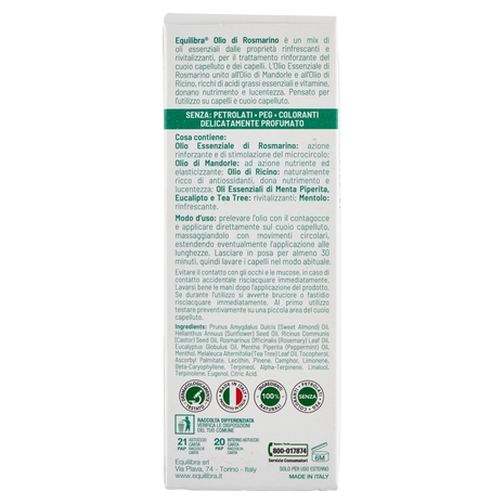 equilibra Rosmarino Olio per Capelli 100 ml